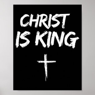 Affiche Christ est roi Jésus catholique chrétien Christian
