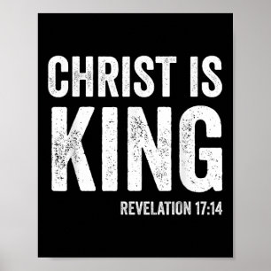 Affiche Christ est Roi Révélation 17_14 Christ chrétien I