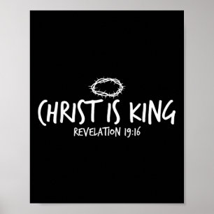Affiche Christ est Roi Révélation 19_16 Christ chrétien I