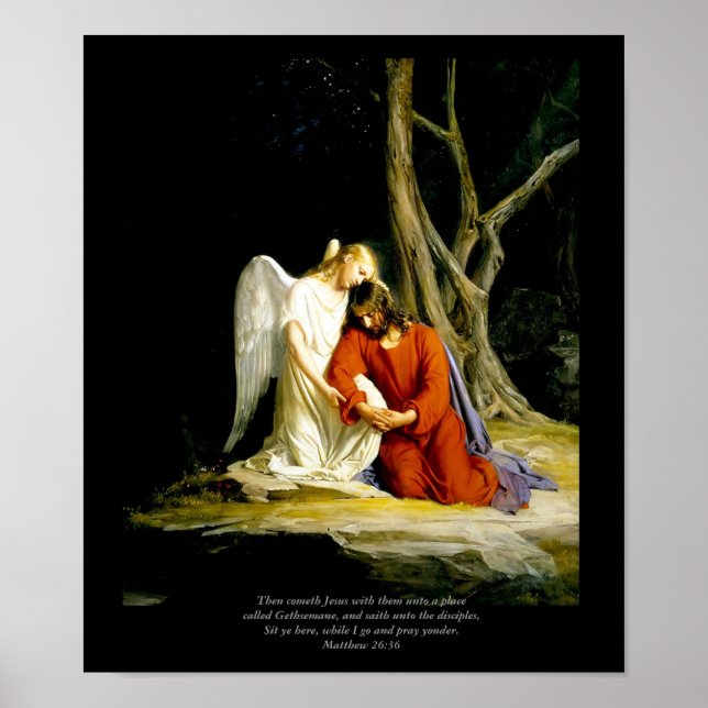 Affiche Christ in Gethsemane Bloch Beaux-Arts toile Imprim (Devant)