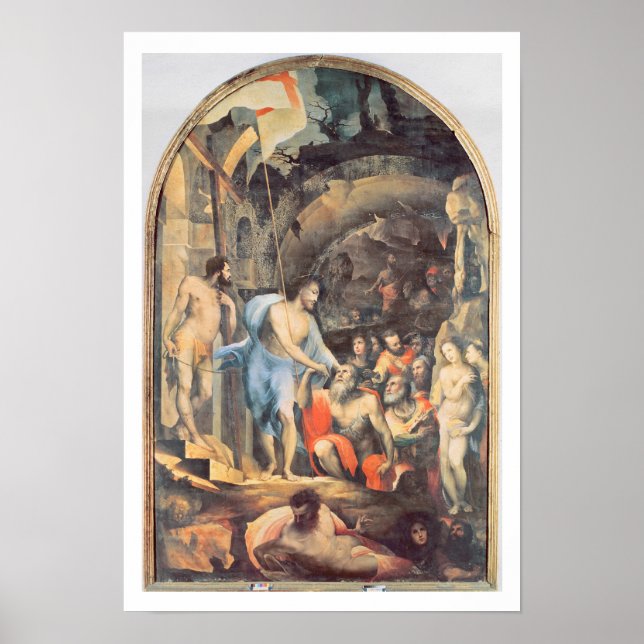 Affiche Christ in Limbo, c.1530-35 (panel) (Devant)