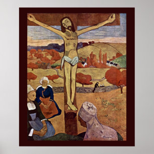 Affiche Christ jaune par Paul Gauguin, Beaux-arts vintage