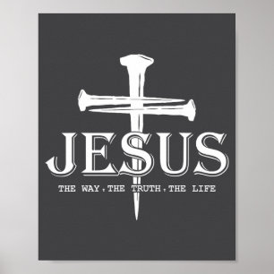 Affiche Christ Jésus Le Chemin. La Vérité. La Vie Bienheur