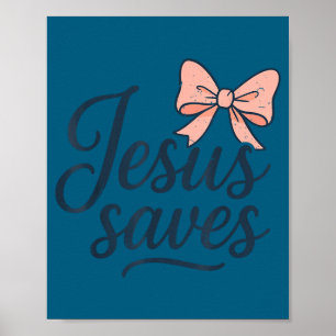 Affiche Christ Jésus Sauve Arc Fille Chrétienne Enfant Die