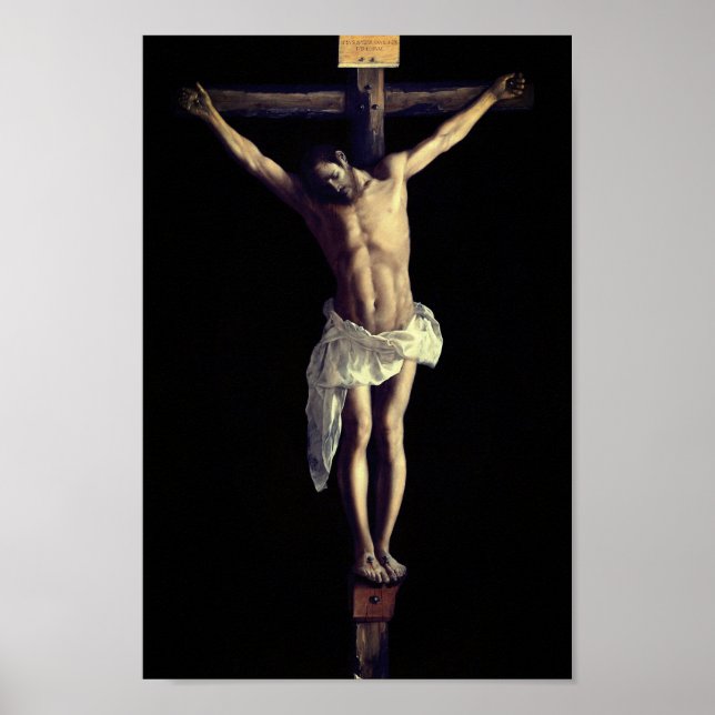 Affiche Christ sur la croix par Francisco De Zurbarán (Devant)