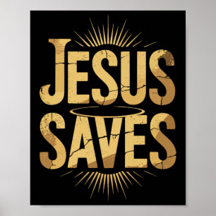Affiche Christan Jésus économise Premium