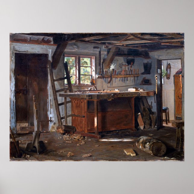 Affiche Christen Dalsgaard Un atelier de charpentier (Devant)