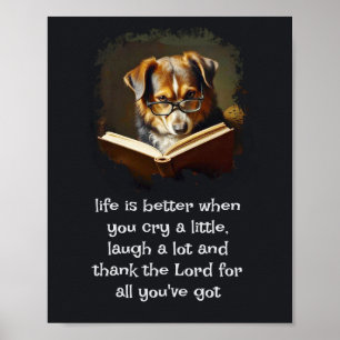 Affiche Christian Advice Fun Wise Dog Life est meilleur