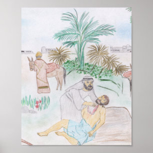 Affiche Christian Artwork Le bon samaritain