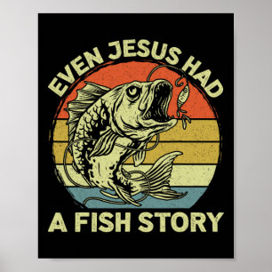 Affiche Christian B Pêche Même Jésus Avait L'Histoire Du P