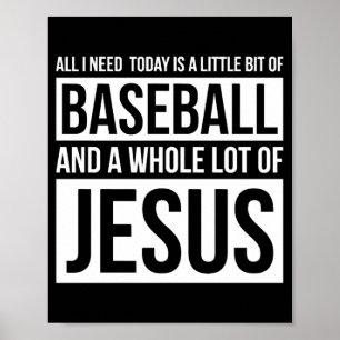 Affiche Christian Baseball T Shirt Tout Ce Dont J'Ai Besoi