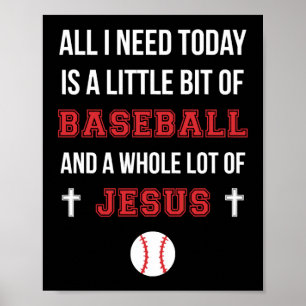 Affiche Christian Baseball T Shirt Tout Ce Dont J'Ai Besoi
