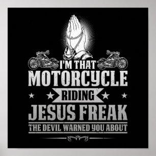 Affiche Christian Biker Je suis cette moto chevauchant Jés