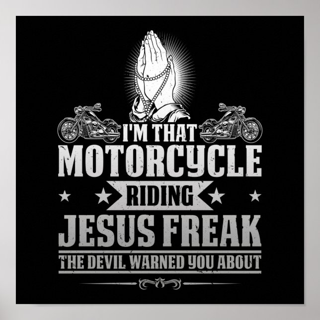 Affiche Christian Biker Je suis cette moto chevauchant Jés (Devant)
