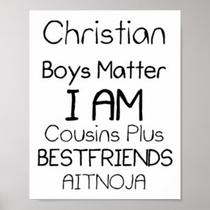 Affiche Christian Boys I Am Cousins Plus Best Friends Aimo