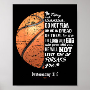 Affiche Christian Bysketbyll Deuteronomy Bible Verse Faith