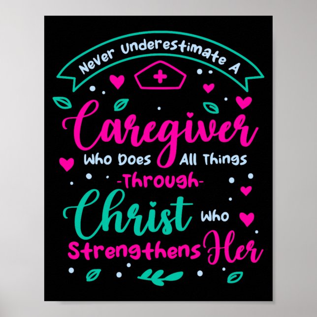 Affiche Christian Caregiver Female Caregiver Appreciation  (Devant)