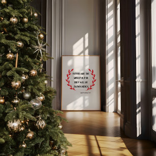 Affiche Christian Christmas Wall Art Matthieu 5:7
