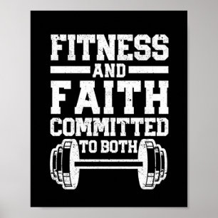 Affiche Christian Citation Exercice Fitness & Faith