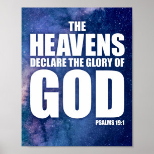 Affiche Christian Creation Galaxy Verse Heavens Declare  