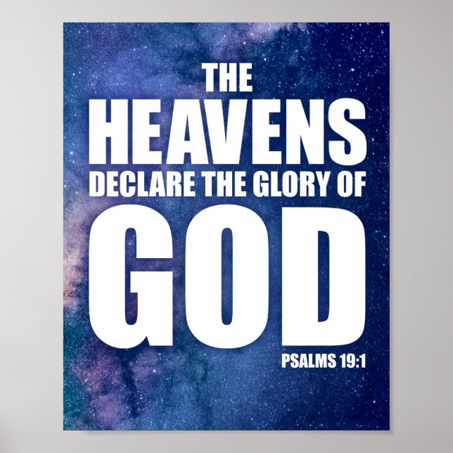 Affiche Christian Creation Galaxy Verse Heavens Declare   (Devant)