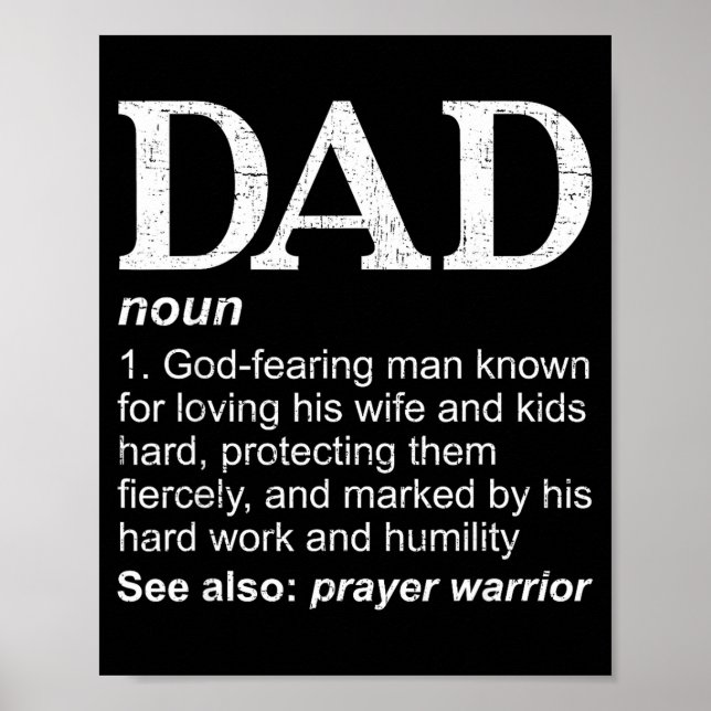 Affiche Christian Dad Definition Fathers Day Dad  (Devant)