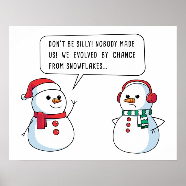Affiche Christian Faith Apologtics Snowman - Noël (Devant)