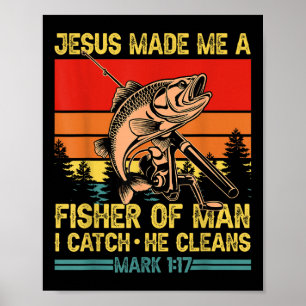 Affiche Christian Fishman Jésus M'A Fait Un Fisher D'Homme