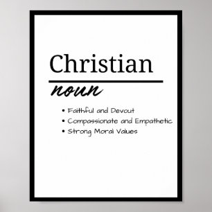 Affiche Christian, Garçon Nom Personnalisé Définition
