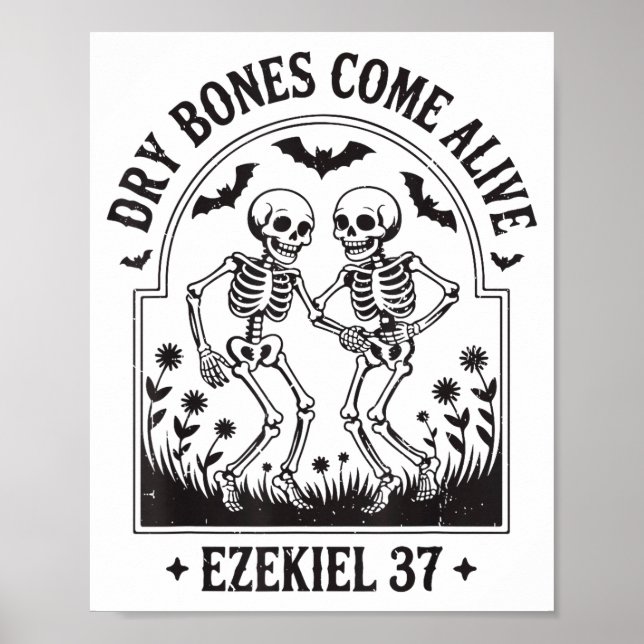 Affiche Christian Halloween Dry Bones Come Alive Funny Jes (Devant)