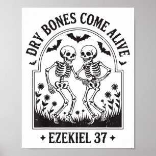 Affiche Christian Halloween Dry Bones Reviennent à la Vie