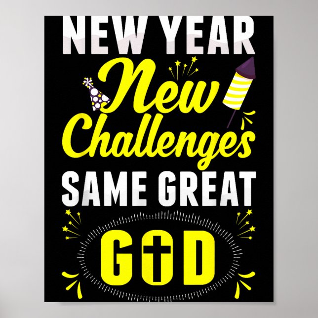 Affiche Christian Happy New Year New Challenges Same Great (Devant)