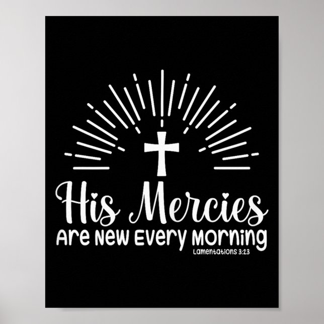 Affiche Christian His Mercies Are New Every Morning Religi (Devant)