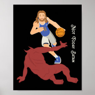 Affiche Christian Jesus contre Satan Pas aujourd'hui Byske