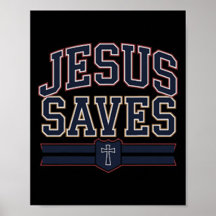 Affiche Christian Jésus Sauve Frère Hockey Jeunesse Garçon