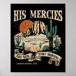 Affiche Christian Jésus Ses Mérites Sont Nouveaux Chaque M