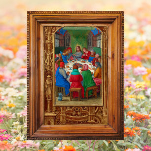 Affiche Christian La Dernière Cène Jésus Eucharistie Pâque