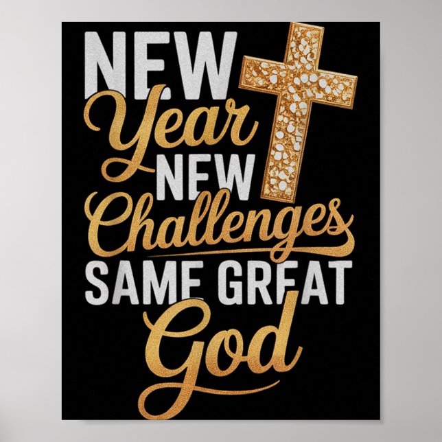 Affiche Christian New Years 2026 Happy New Year Same Great (Devant)