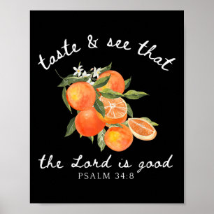 Affiche Christian Orange Fruit Bible Verse Gardener
