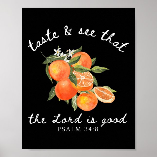 Affiche Christian Orange Fruit Bible Verse Gardener (Devant)