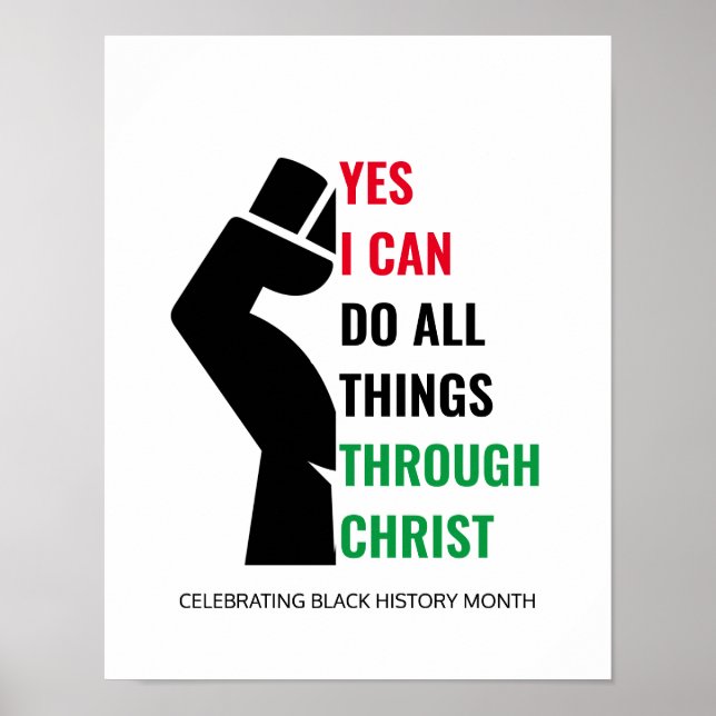 Affiche Christian OUI I CAN Black History Mois (Devant)