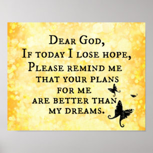 Affiche Christian Quote, source d'inspiration : Dear God