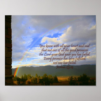 Affiche Christian Rainbow avec la Bible Verse