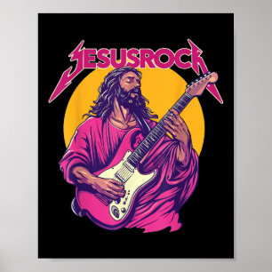 Affiche Christian Retro Funny Citation Jesus Rock Musique 