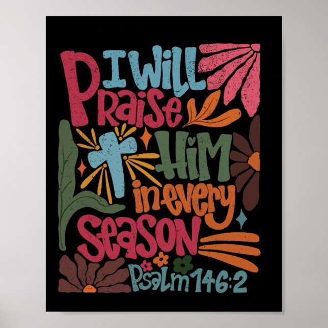 Affiche Christian Thanksgiving Je Le Louerai Dans Chaque (Devant)