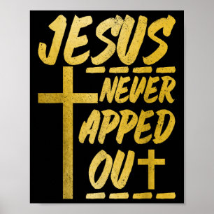 Affiche Christian Wrestling Mma Lutteur Jésus N'a Jamais A
