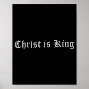 Affiche Christianisme Christ est Roi Jésus Cathol