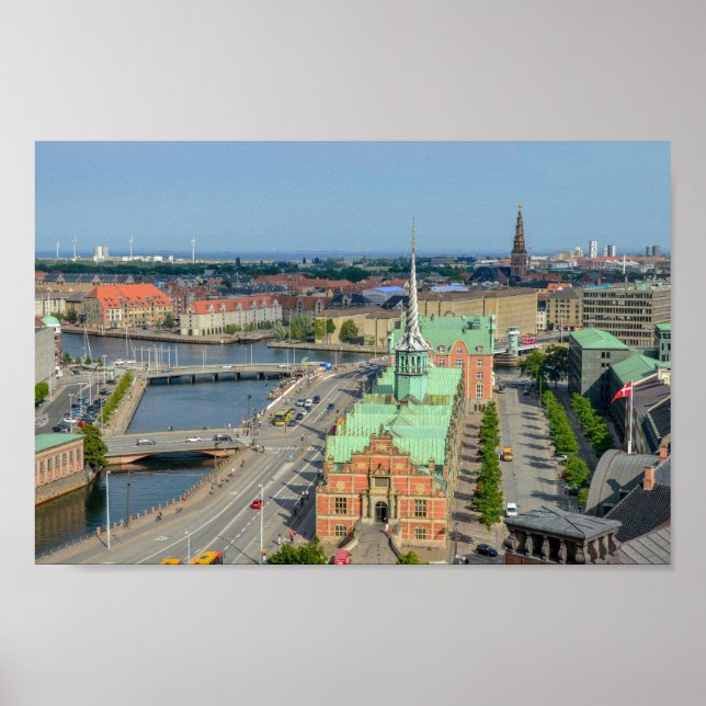 Affiche Christiansborg Palace Tower Vue sur le Stock Excha (Devant)