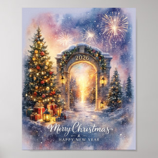 Affiche Christmas 2026 Winter Wonderland Art Festive