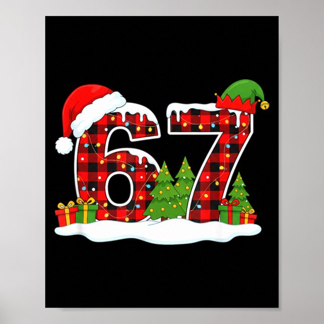 Affiche Christmas 67 Buffalo Plaid Six Seven Santa &amp; E (Devant)